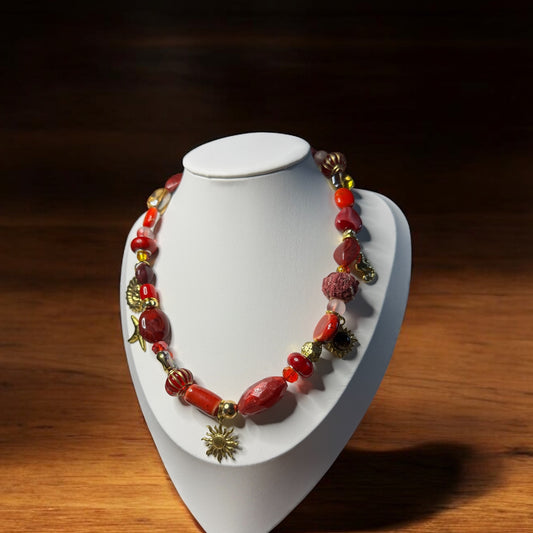 Choker SOLI or rouge