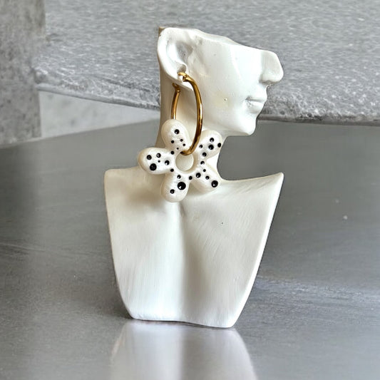 Pampilles xxl SOLI pour créoles interchangeables à pois