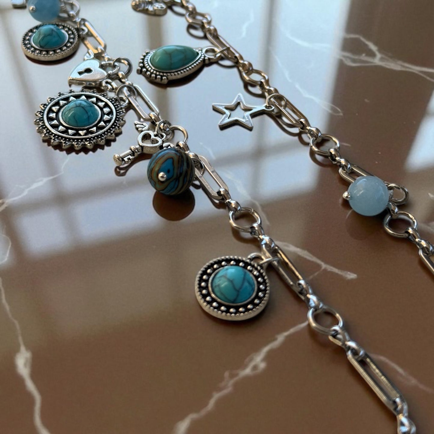 Bracelet fait main « Azur antique »