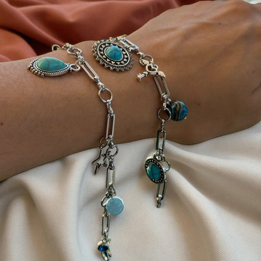 Bracelet fait main « Azur antique »