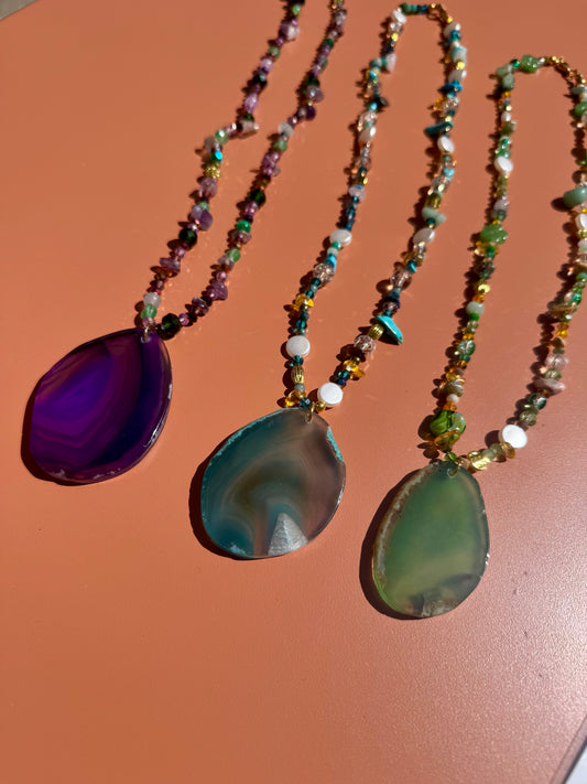 Collier style sautoir Éveil Nature