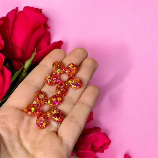 Pampilles résine XXL Rose