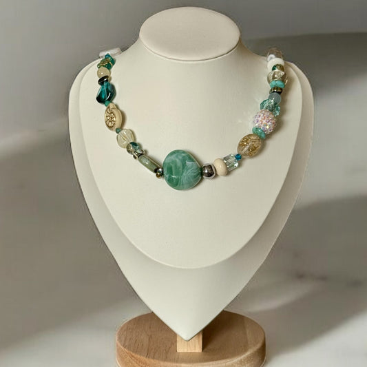 Collier Choker SOLI bleu pastel