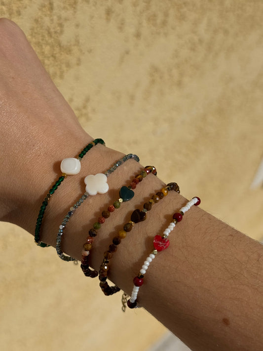 Bracelet vert émeraude fait main