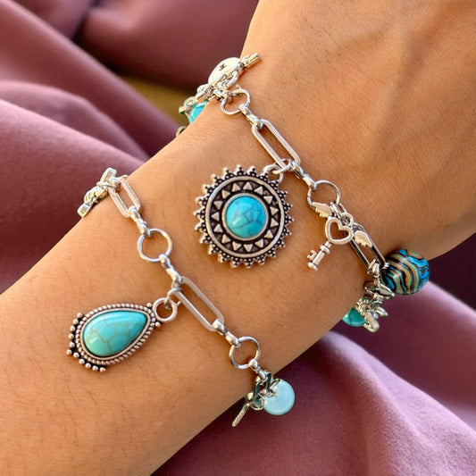 Bracelet fait main « Azur antique »