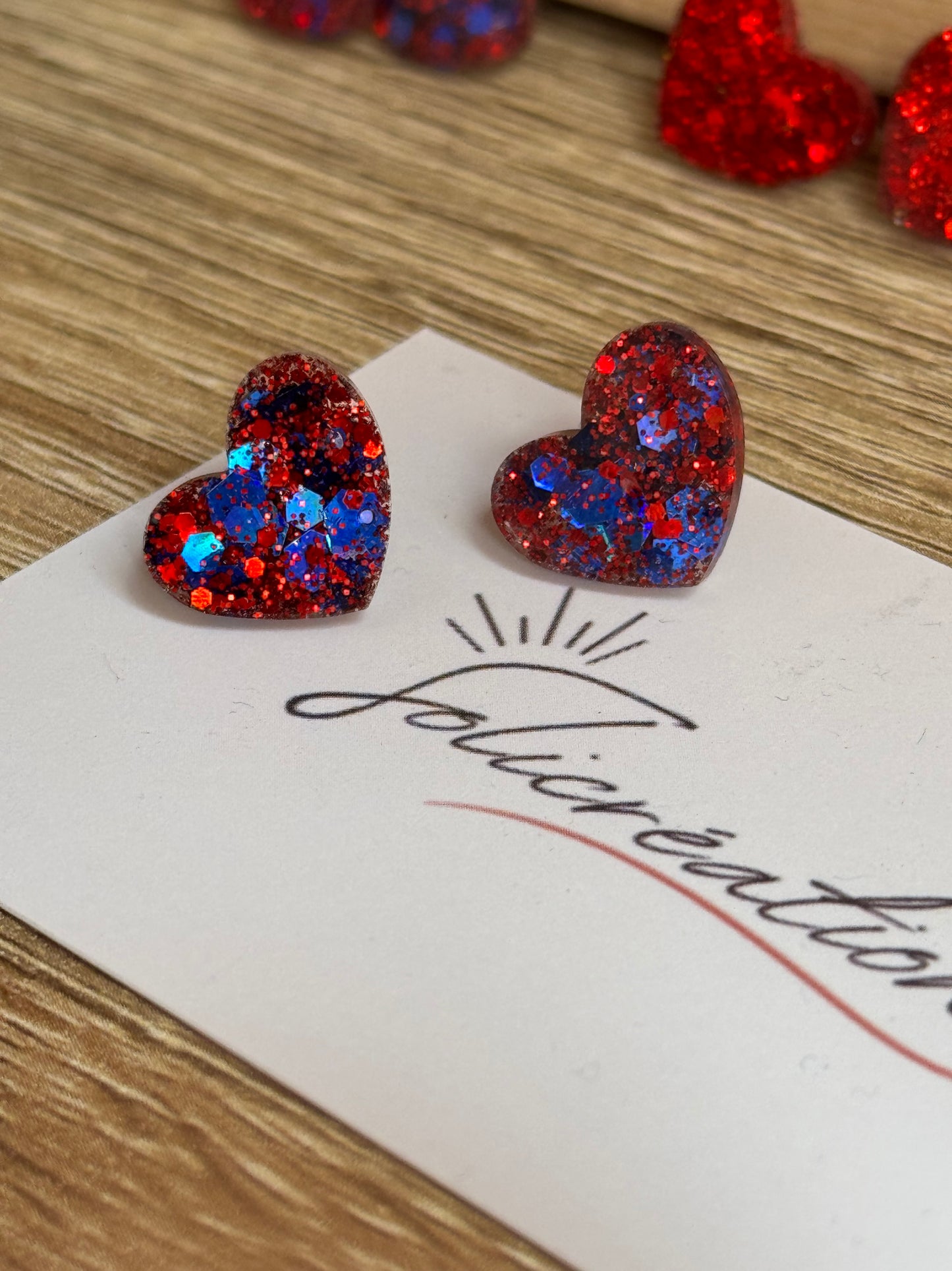 Boucles d’oreilles artisanales résine