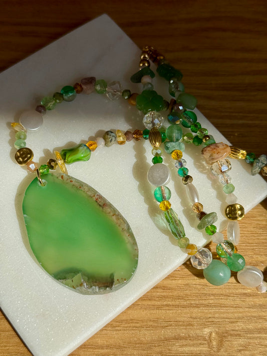 Collier style sautoir Éveil Nature