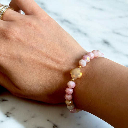 Bracelet trèfle éclat Rouge