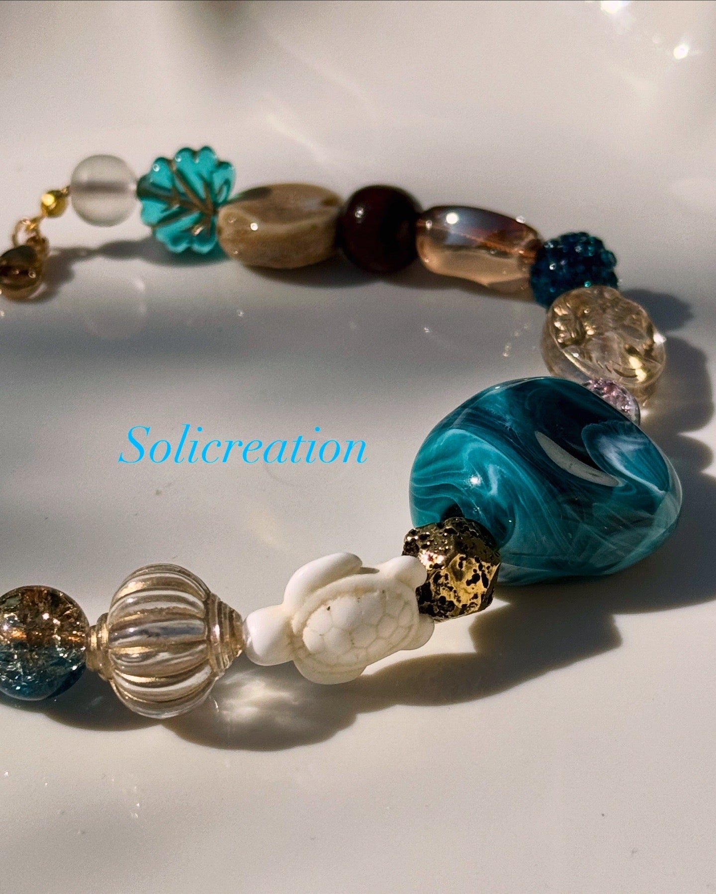 Choker bracelet SOLI « Océan »