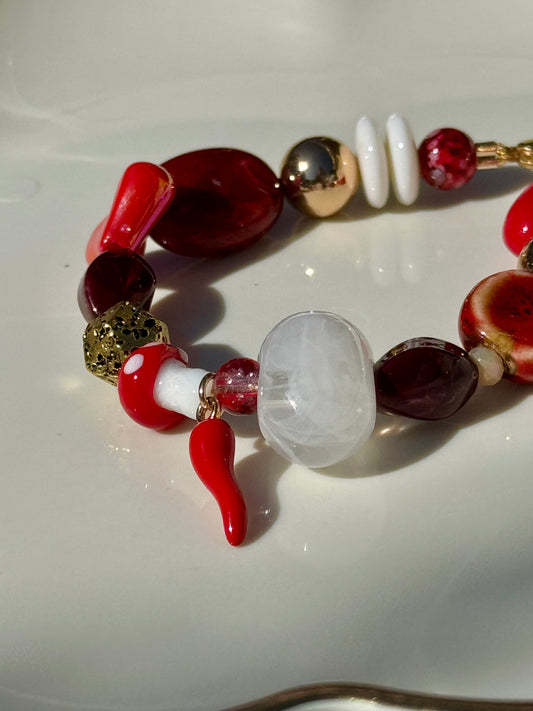 Bracelet Choker SOLI « Rouge passion »